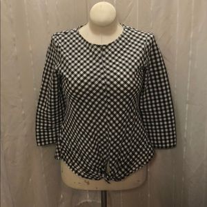 2 for $20 Zara Checker Black White Shirt Size XS